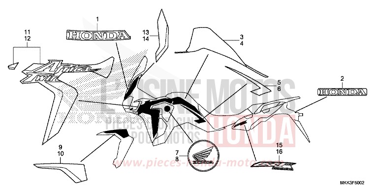 MARKE/STREIFEN (3) von Africa Twin GRAND PRIX RED (R380B) von 2018